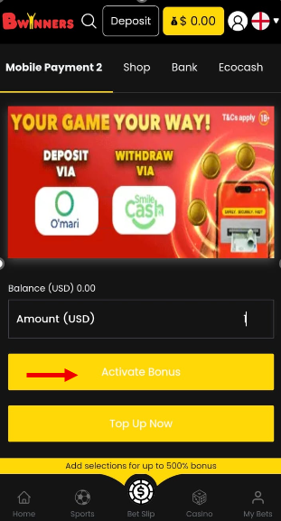 Welcome Pack – Promo.bwinners.co.zw